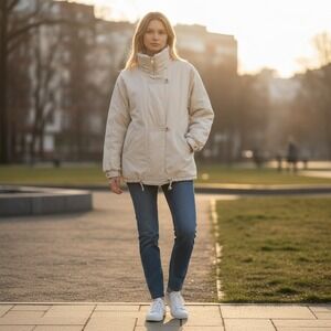 Izzi Rothschild Cream Parka‎ Coat  S